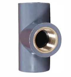 Sumolex Pvc Brass Tee 1" X 1/2"