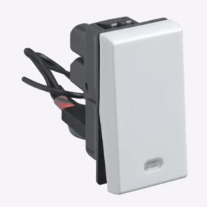 LEGRAND MYRIUS 6A SWITCH 1W1M IND WHITE NRI-673002