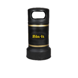 Ideal Plastic Dust Bin Black - 90ltrs