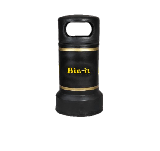 Ideal Plastic Dust Bin Black - 90ltrs