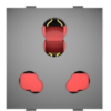 Av Aqva 16A 2x1 Sockets - A136